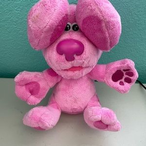 Blues Clues & You Peek A Boo Magenta Plush Dog Barks Ears Move Nickelodeon